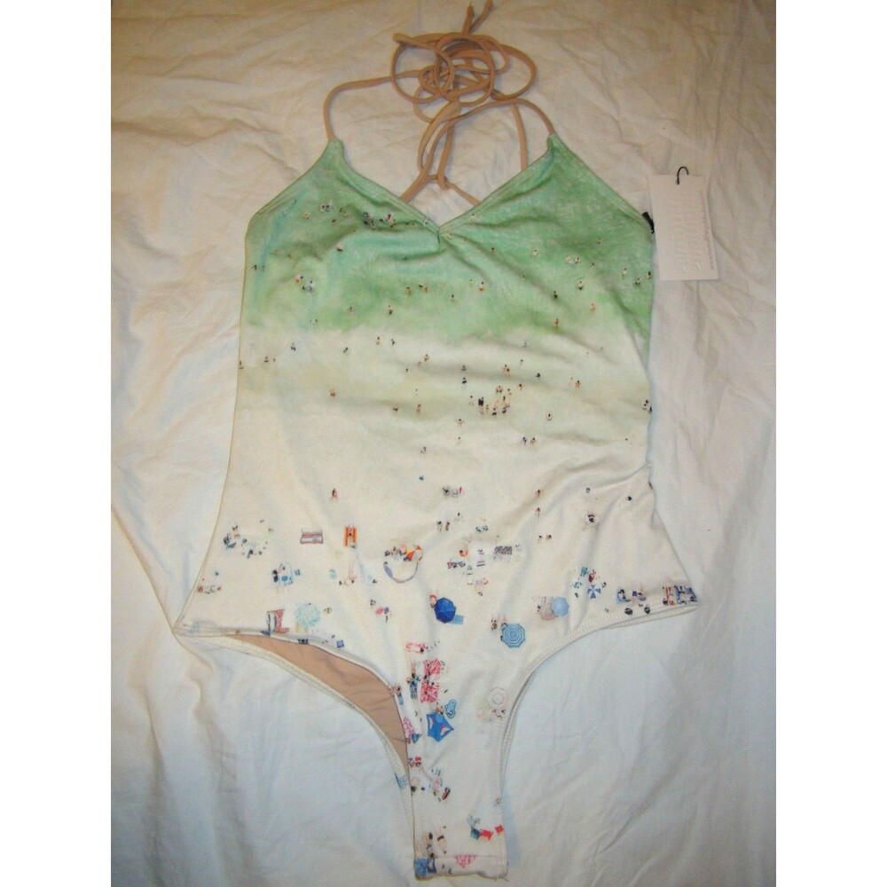 All Things Fabulous Seaside Crowd in the Water One Piece Bathing Suit